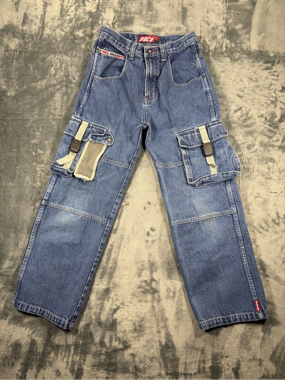 PACO Jeans VINTAGE 90s - Y2K Baggy Skater Utility Cargo Denim Jeans - Picture 3 of 15